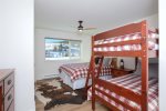 Upstairs bunk room- Queen bed and Twin bunk bed